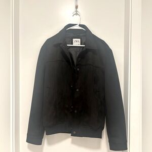 Zara Men’s Suede Bomber Jacket